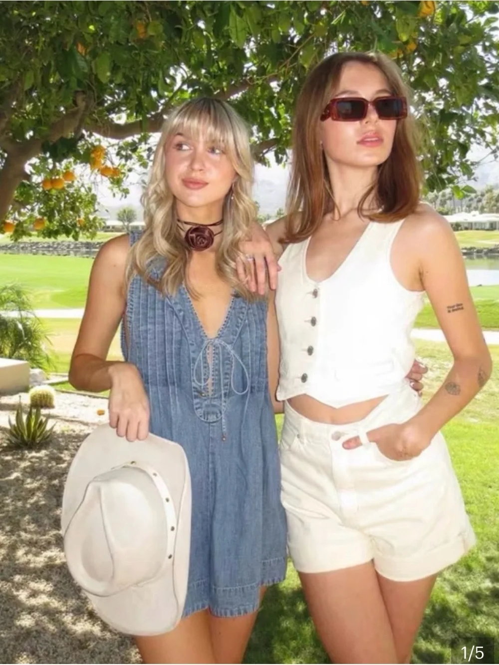 Free People Denim Webster Romper
